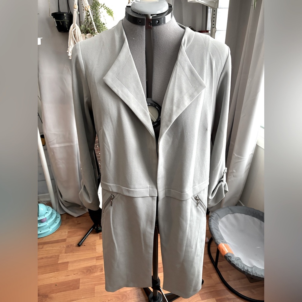 Grey Longline Blazer